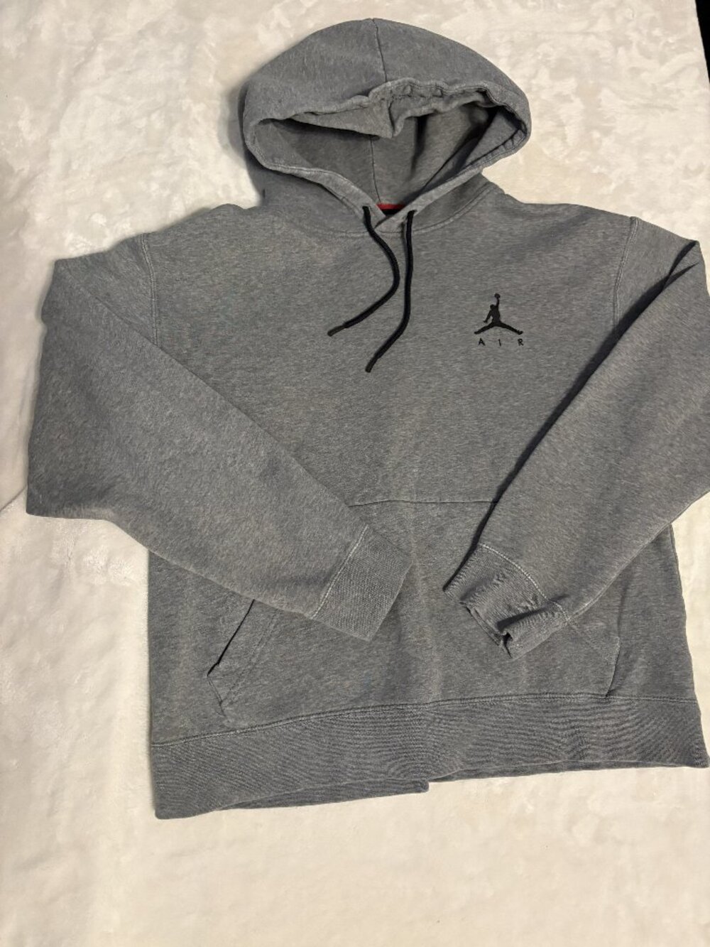 Air Jordan Gray Hooded Sweatshirt Medium
